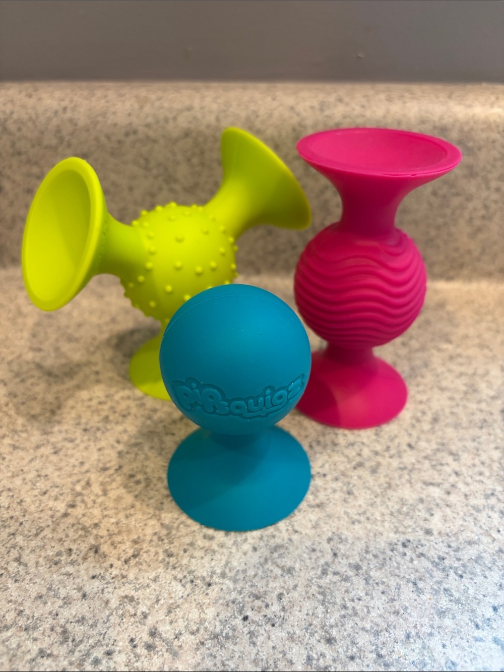 Fat Brain Toy Co. PipSquigs Silicone Suction Toy Set (3 Pieces)